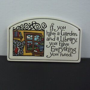 Spooner Creek Garden & Library quote ceramic plaque designed by Michael Maccone